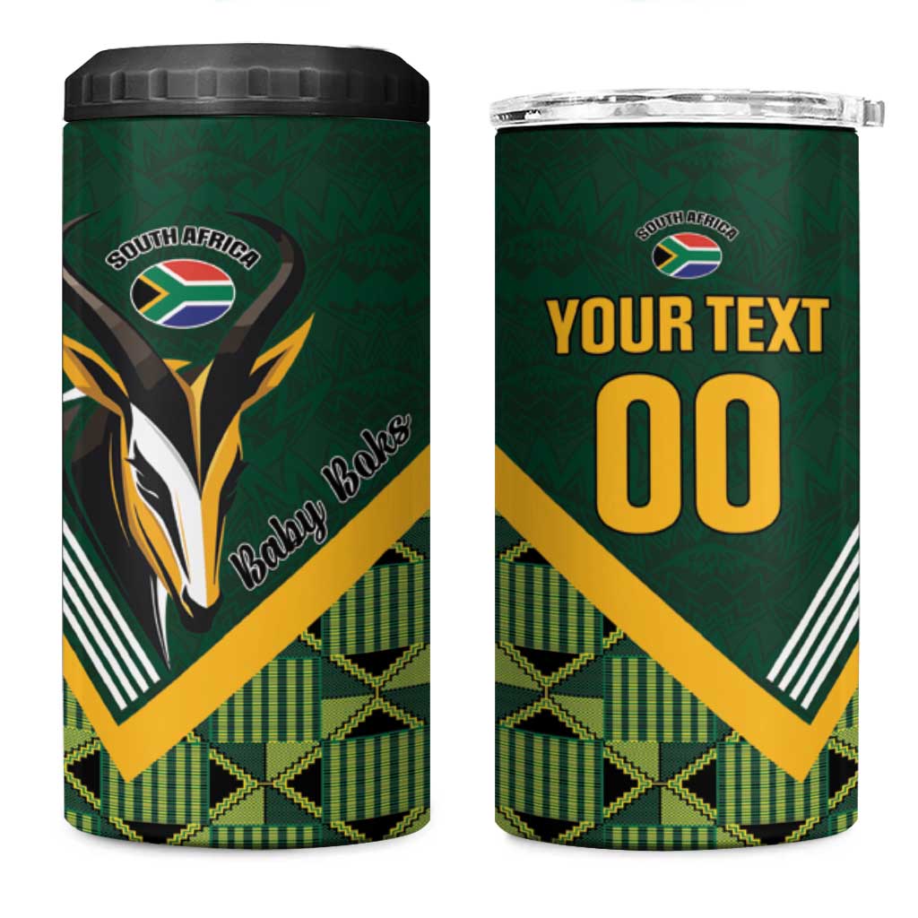 Custom Rugby South Africa 4 in 1 Can Cooler Tumbler Baby Boks Go Champions LT01