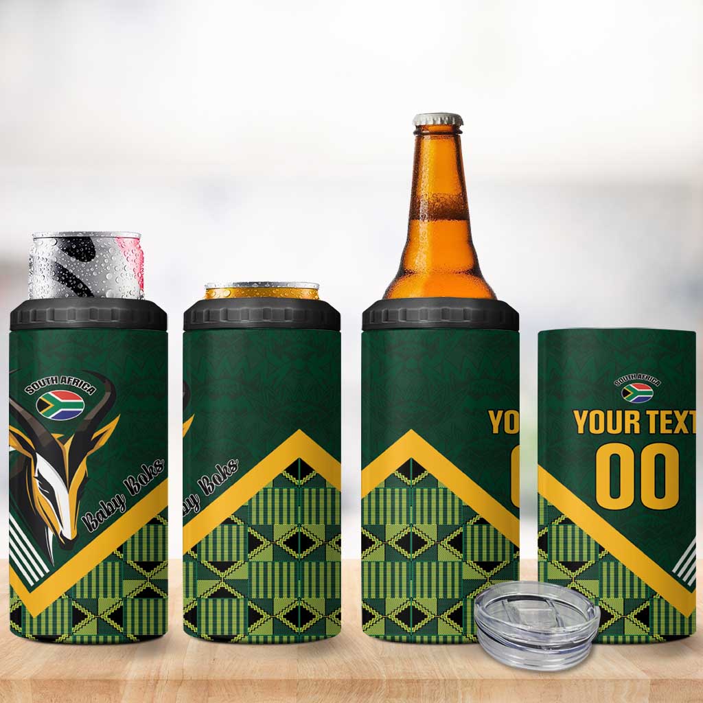 Custom Rugby South Africa 4 in 1 Can Cooler Tumbler Baby Boks Go Champions LT01