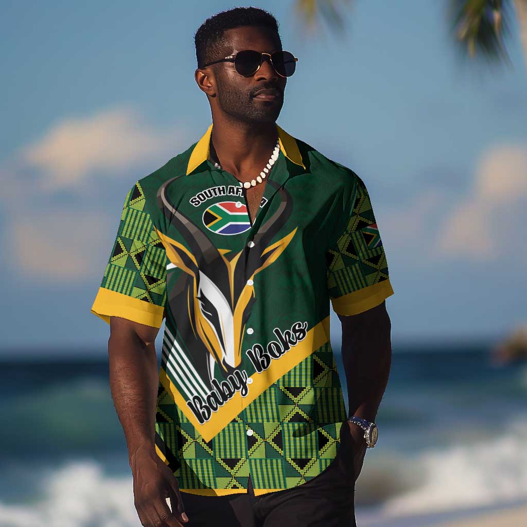 Custom Rugby South Africa Hawaiian Shirt Baby Boks Go Champions LT01