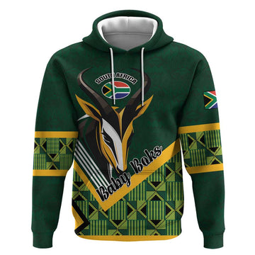 Custom Rugby South Africa Hoodie Baby Boks Go Champions LT01