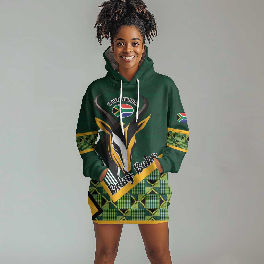 Custom Rugby South Africa Hoodie Dress Baby Boks Go Champions LT01