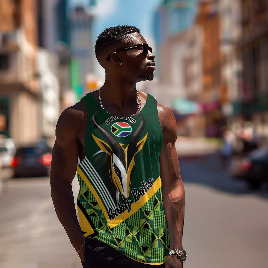 Custom Rugby South Africa Men Tank Top Baby Boks Go Champions LT01