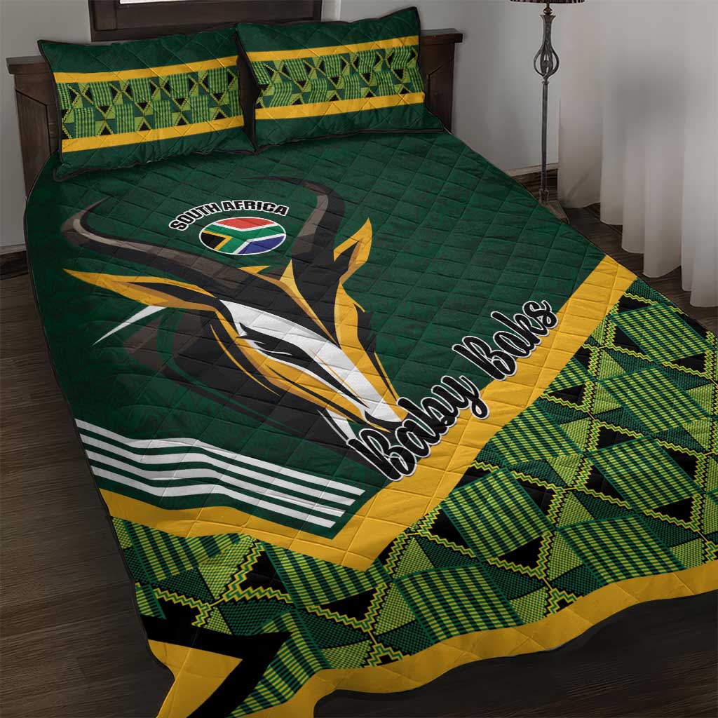 Rugby South Africa Quilt Bed Set Baby Boks Go Champions LT01