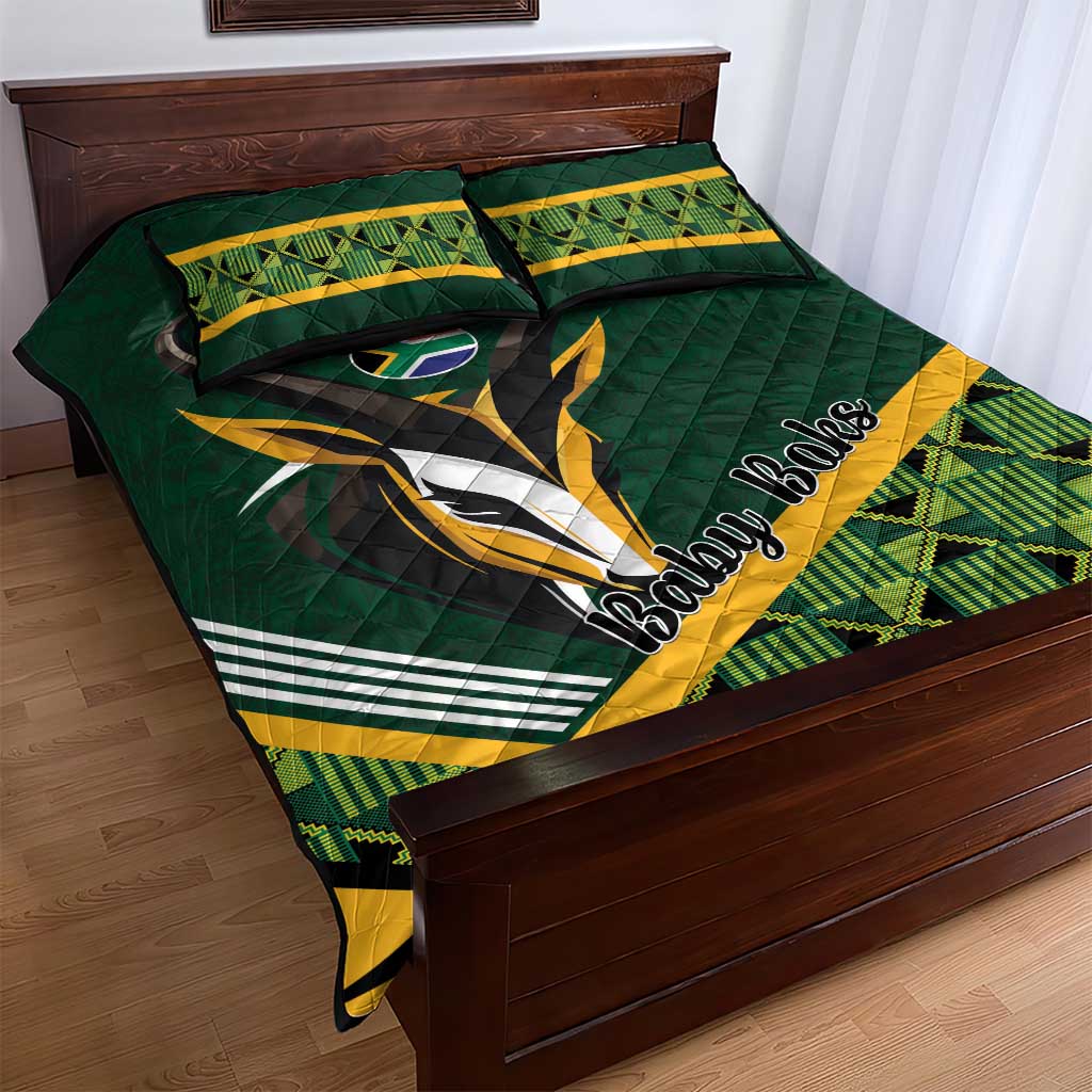 Rugby South Africa Quilt Bed Set Baby Boks Go Champions LT01