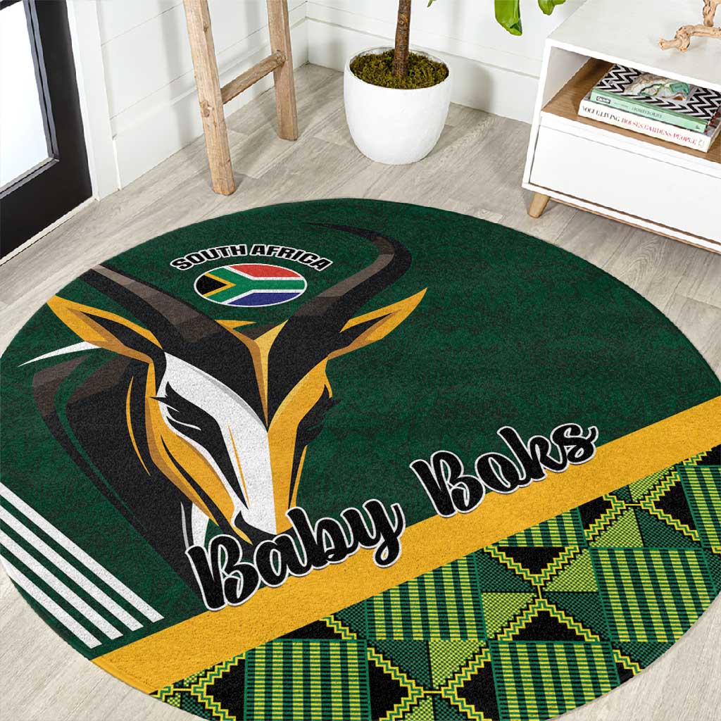 Rugby South Africa Round Carpet Baby Boks Go Champions LT01
