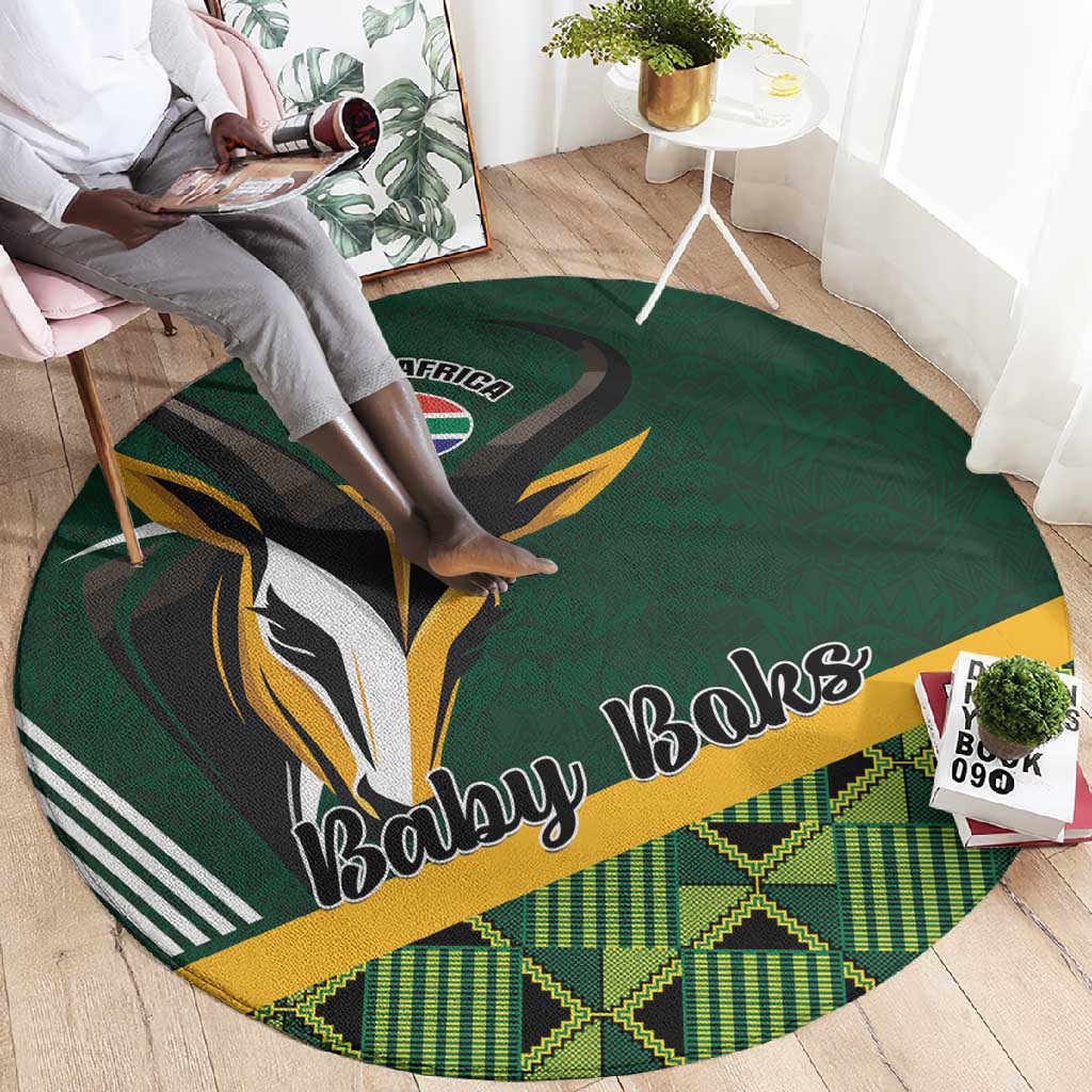 Rugby South Africa Round Carpet Baby Boks Go Champions LT01