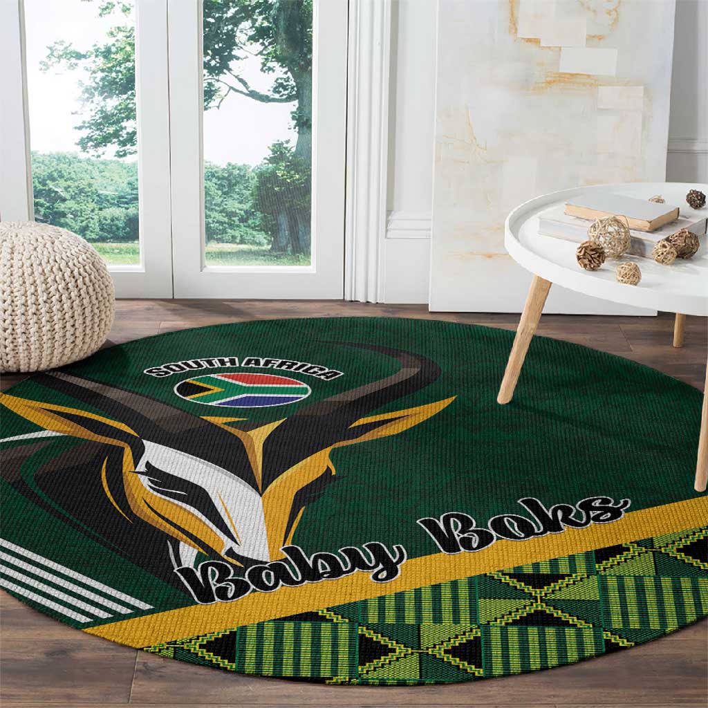 Rugby South Africa Round Carpet Baby Boks Go Champions LT01