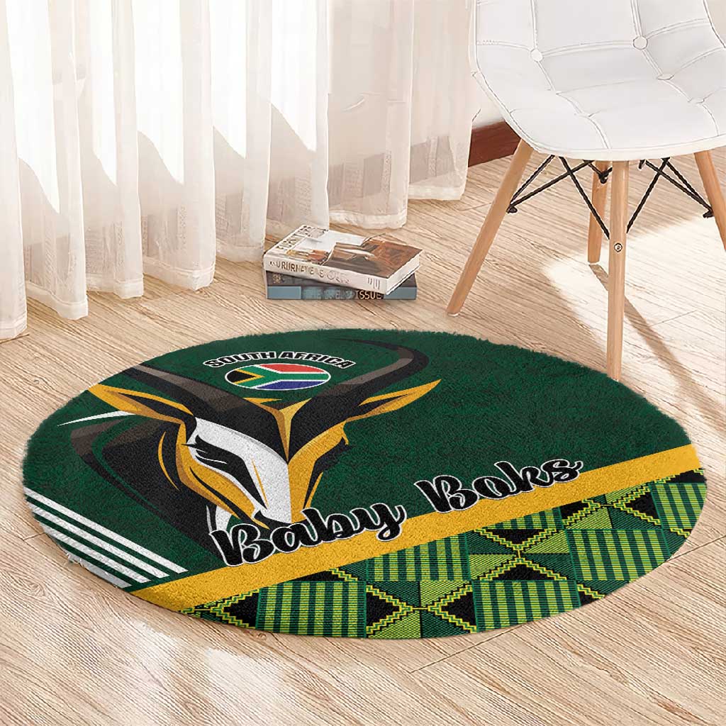 Rugby South Africa Round Carpet Baby Boks Go Champions LT01