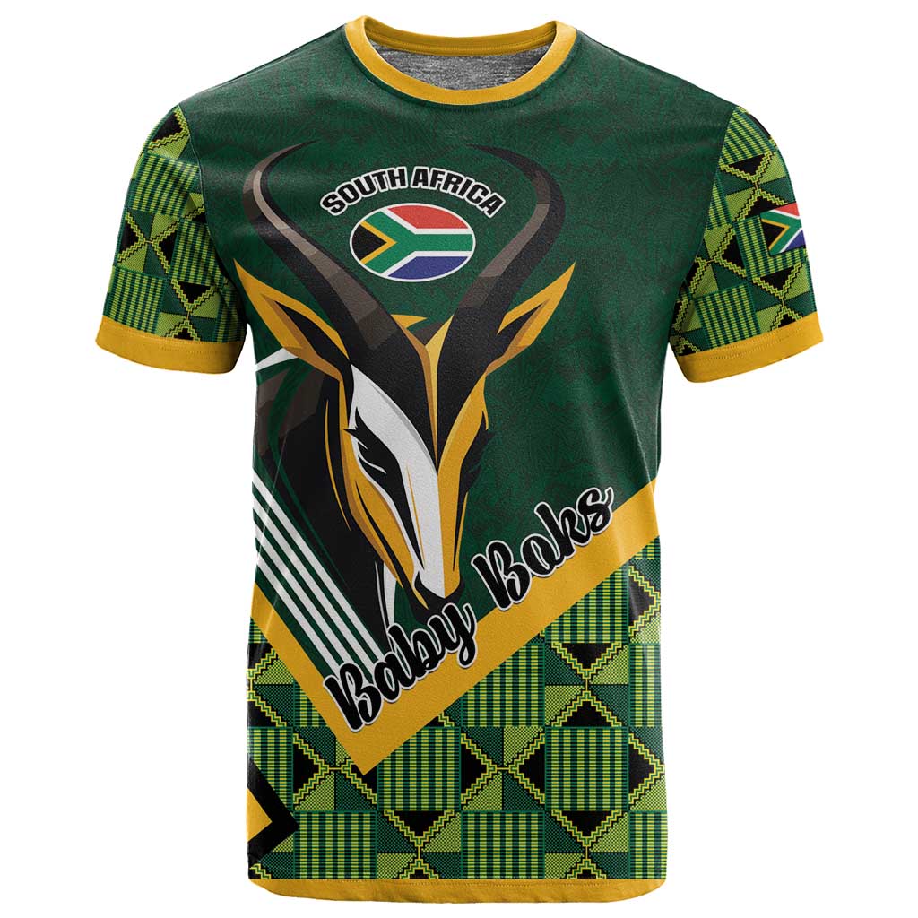 Custom Rugby South Africa T shirt Baby Boks Go Champions LT01