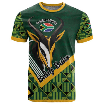 Custom Rugby South Africa T shirt Baby Boks Go Champions LT01