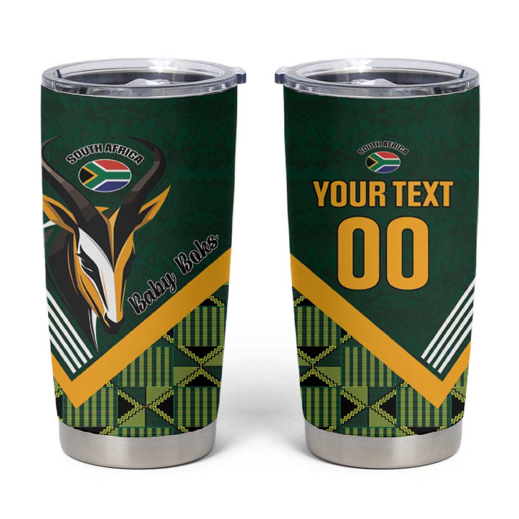 Custom Rugby South Africa Tumbler Cup Baby Boks Go Champions LT01