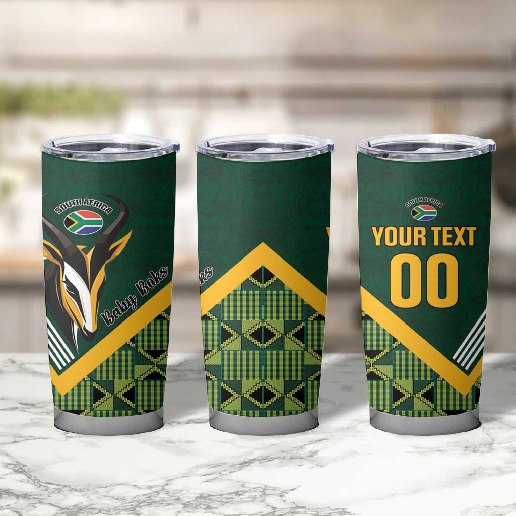 Custom Rugby South Africa Tumbler Cup Baby Boks Go Champions LT01