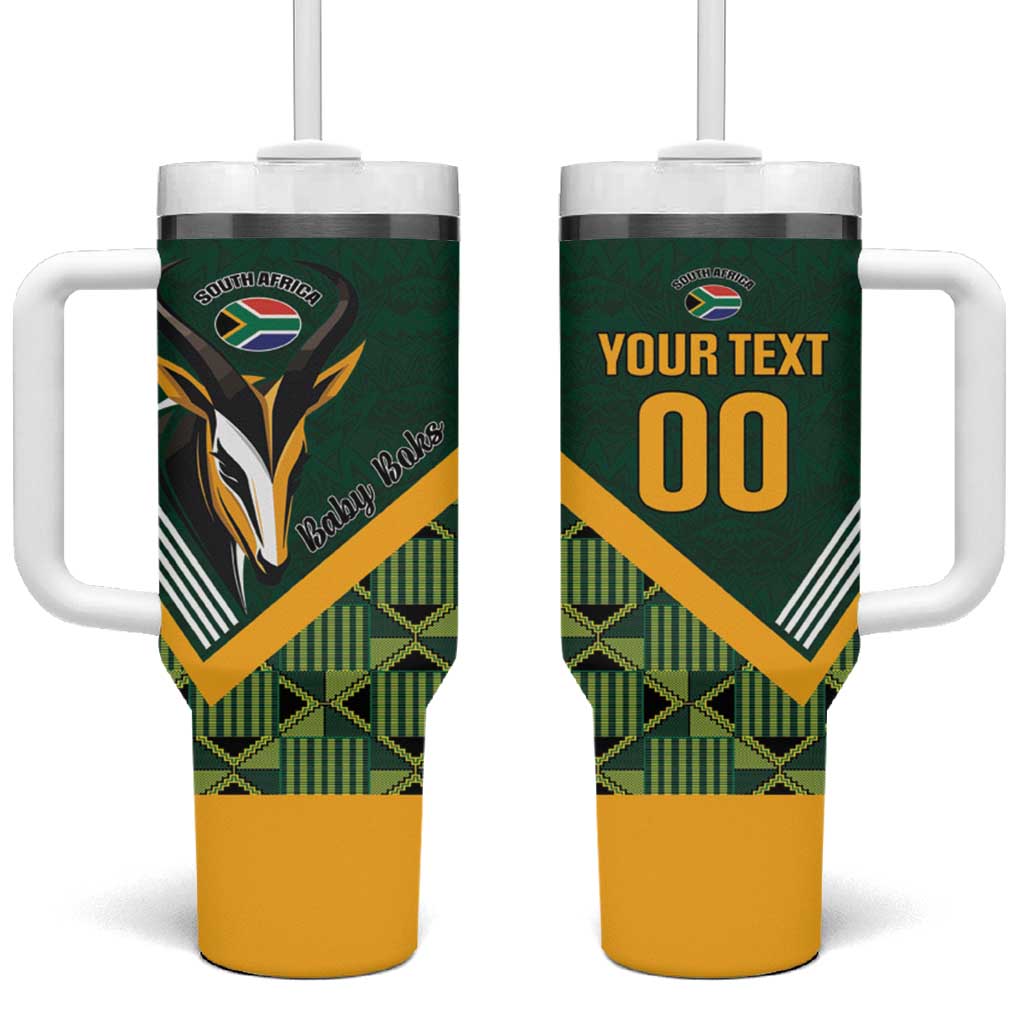 Custom Rugby South Africa Tumbler With Handle Baby Boks Go Champions LT01
