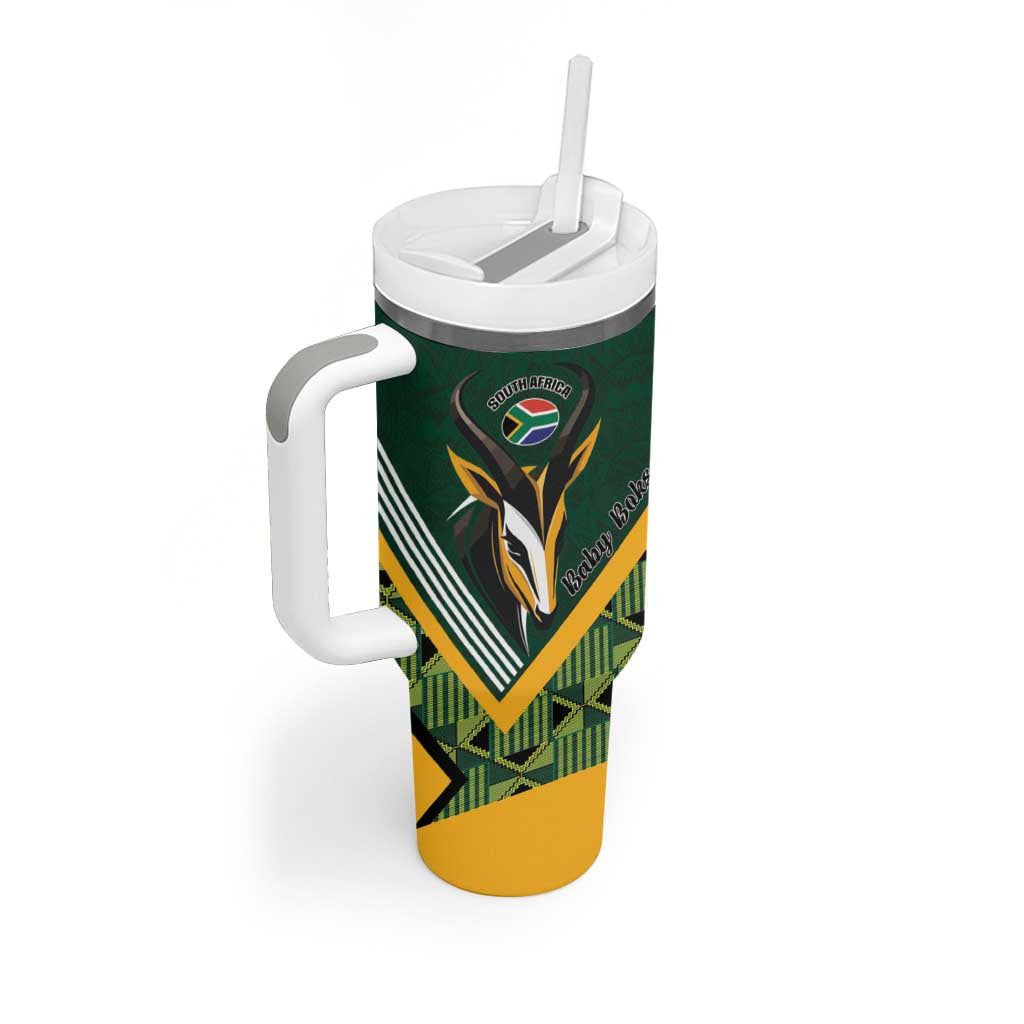 Custom Rugby South Africa Tumbler With Handle Baby Boks Go Champions LT01