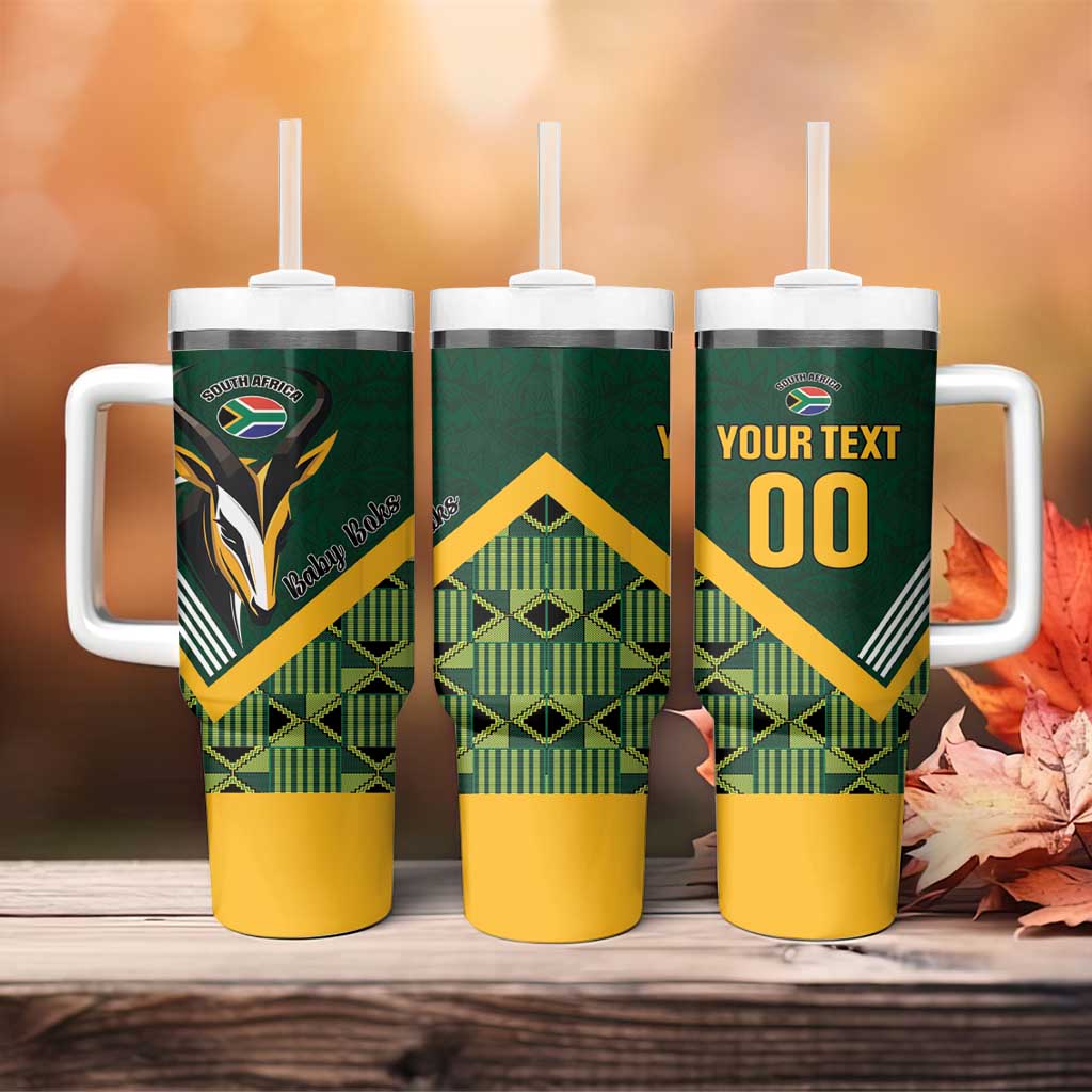 Custom Rugby South Africa Tumbler With Handle Baby Boks Go Champions LT01