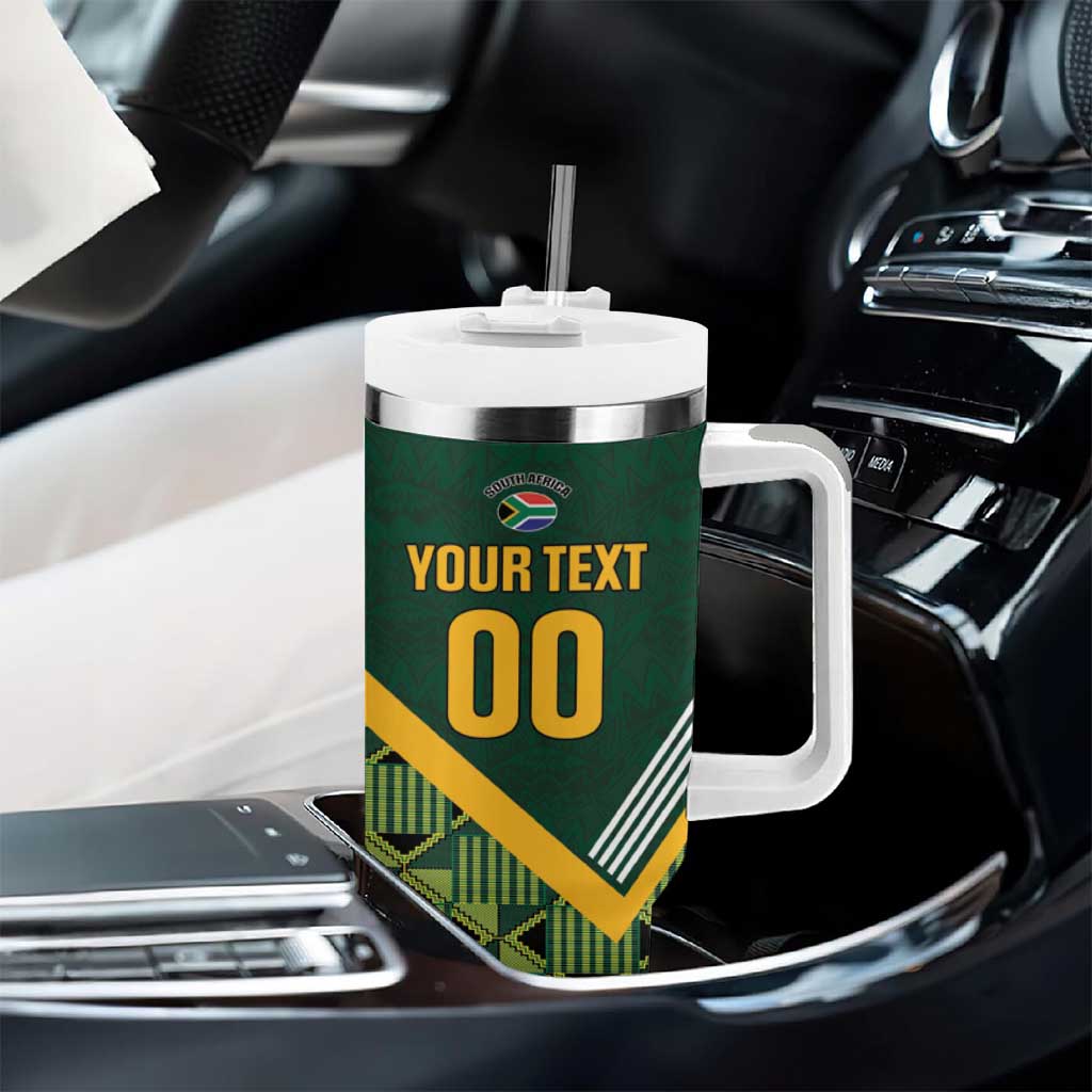 Custom Rugby South Africa Tumbler With Handle Baby Boks Go Champions LT01