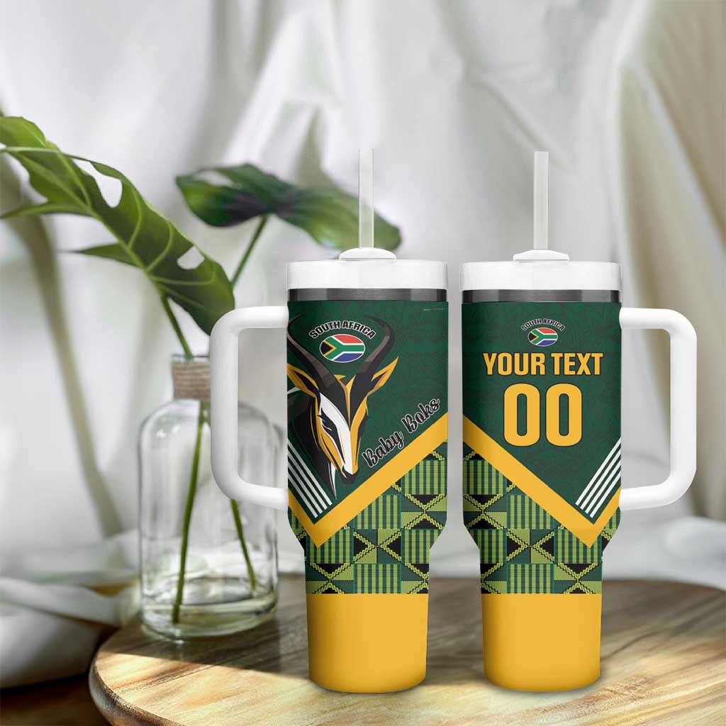 Custom Rugby South Africa Tumbler With Handle Baby Boks Go Champions LT01
