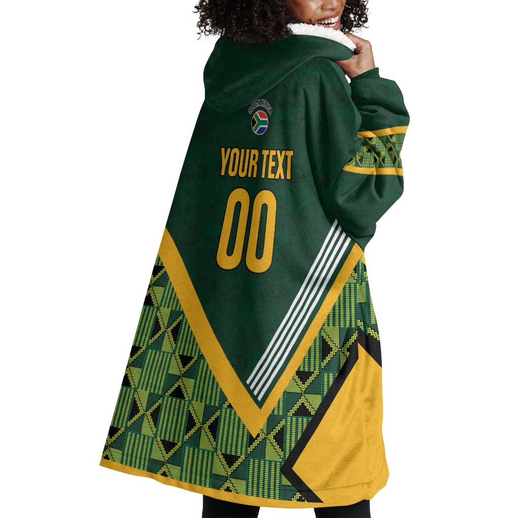 Custom Rugby South Africa Wearable Blanket Hoodie Baby Boks Go Champions LT01