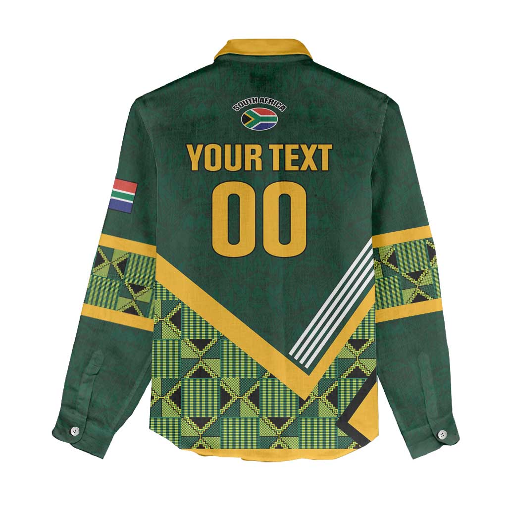 Custom Rugby South Africa Women Casual Shirt Baby Boks Go Champions LT01