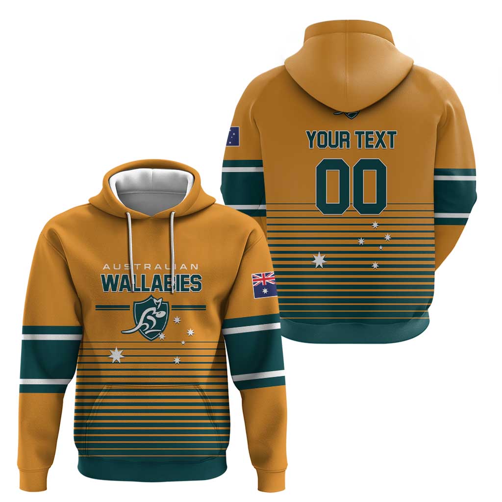 Custom Rugby Australia Hoodie Junior Wallabies Go Champions LT01