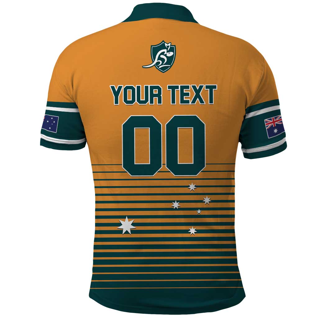 Custom Rugby Australia Polo Shirt Junior Wallabies Go Champions LT01