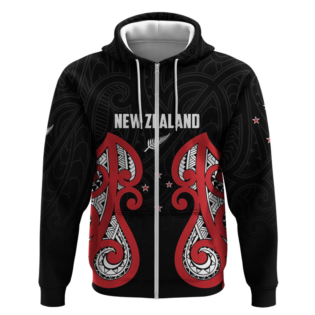 Custom Rugby New Zealand Hoodie Baby Black Go Champions LT01