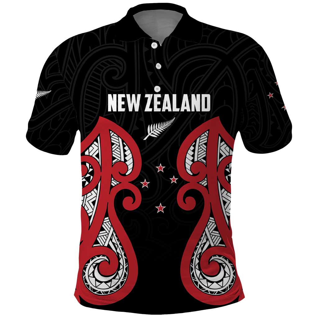 Custom Rugby New Zealand Polo Shirt Baby Black Go Champions LT01