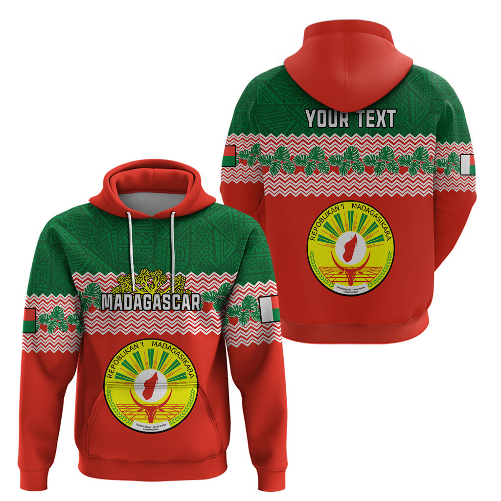 Personalised Madagascar Hoodie Madagasikara Seal Baobab African Pattern LT01