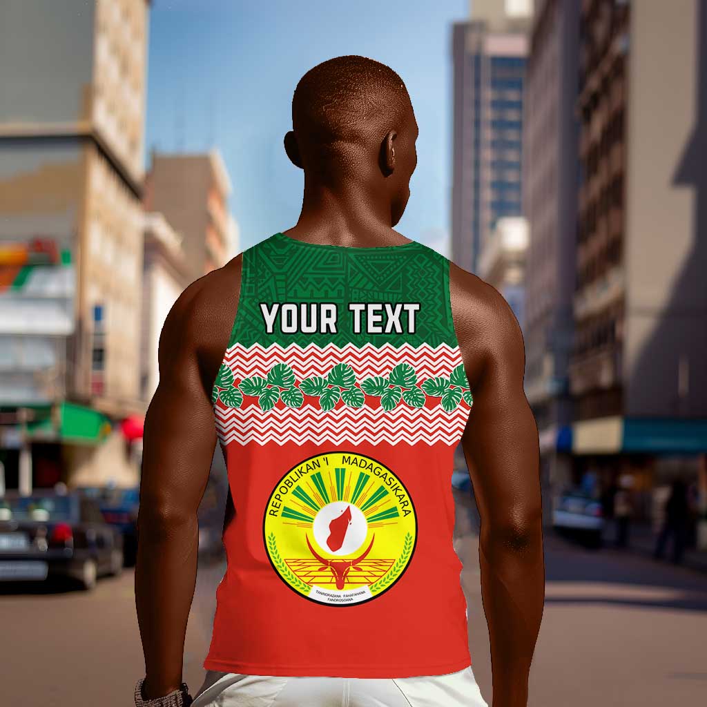 Personalized Madagascar Men Tank Top with Madagasikara Seal and Baobab African Pattern LT01