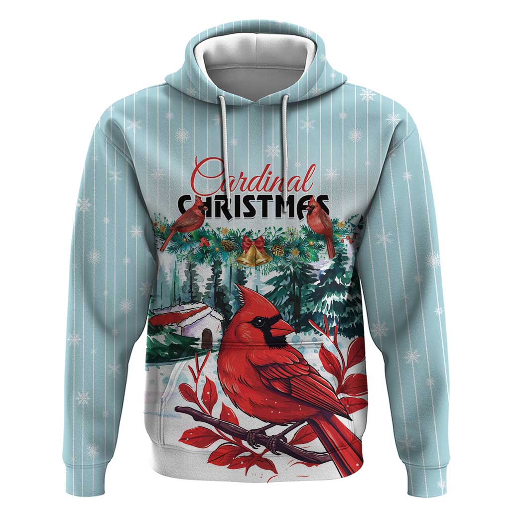 Personalised Cardinal Christmas Hoodie Snowflake Xmas Tree LT01