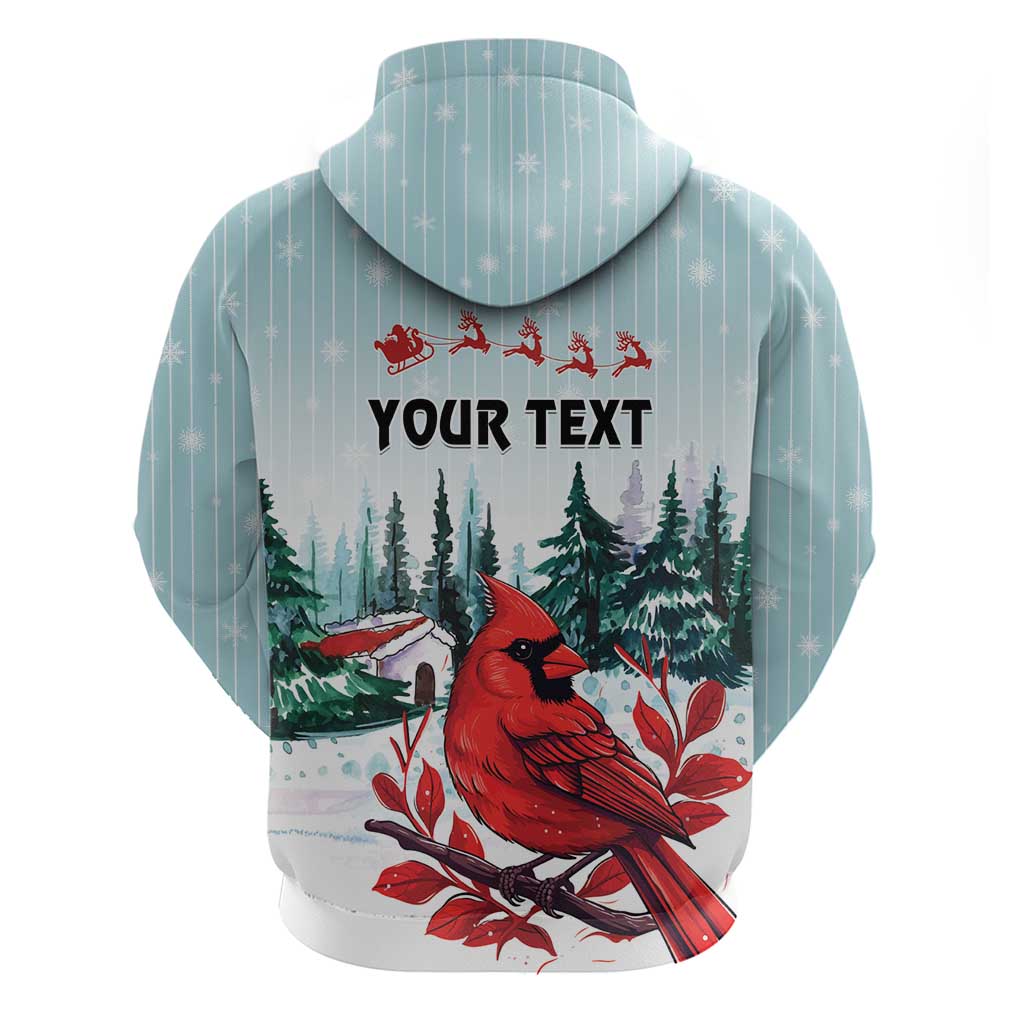 Personalised Cardinal Christmas Hoodie Snowflake Xmas Tree LT01
