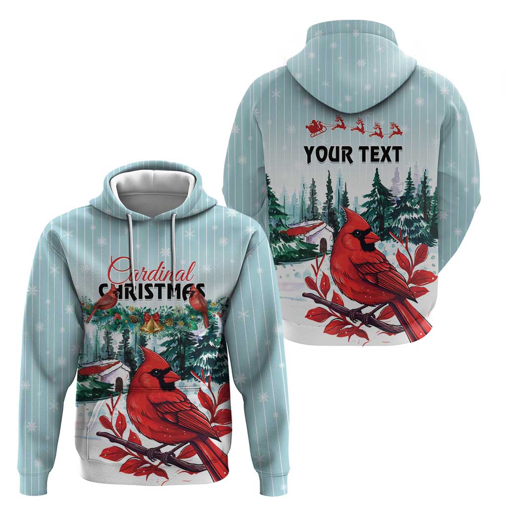 Personalised Cardinal Christmas Hoodie Snowflake Xmas Tree LT01