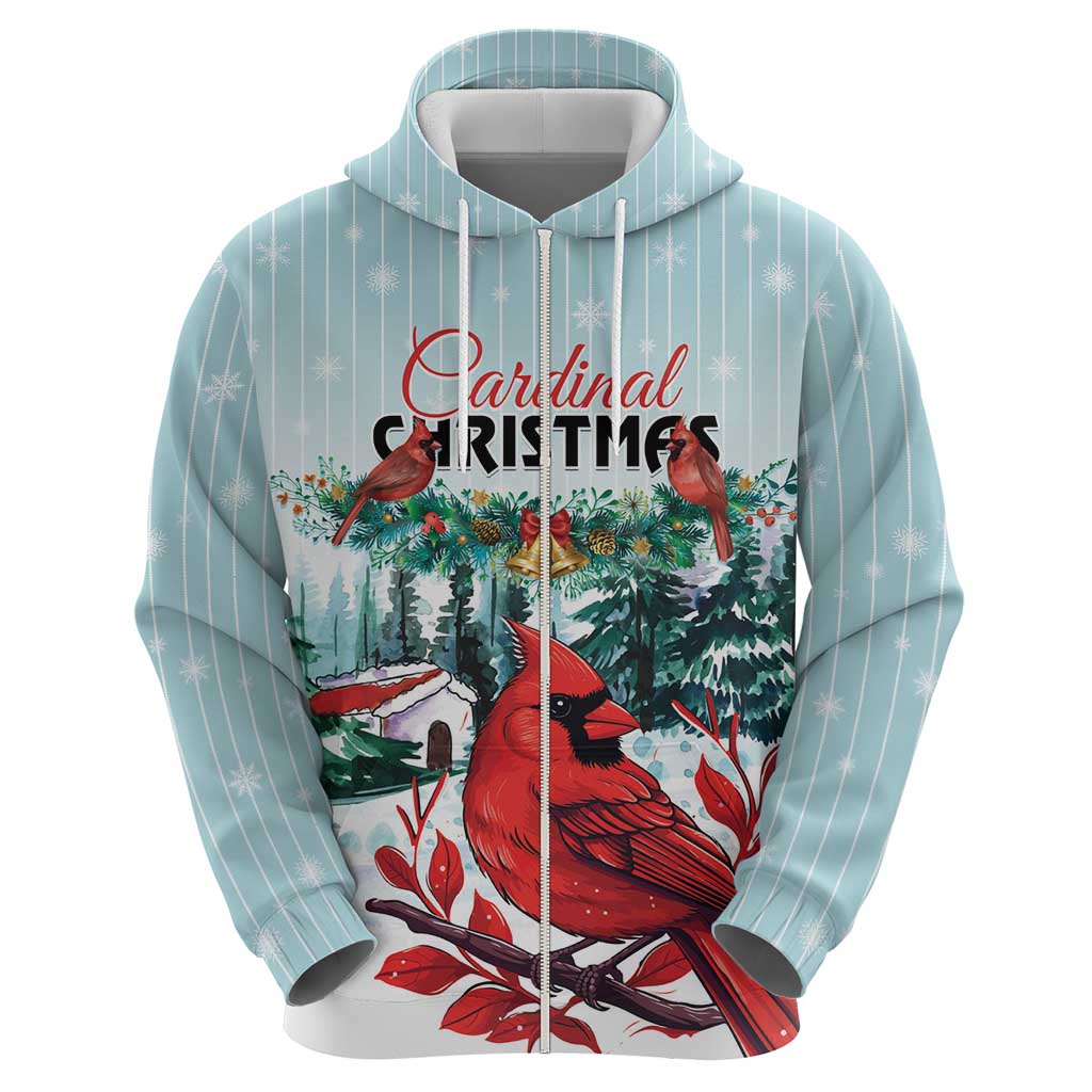 Personalised Cardinal Christmas Hoodie Snowflake Xmas Tree LT01
