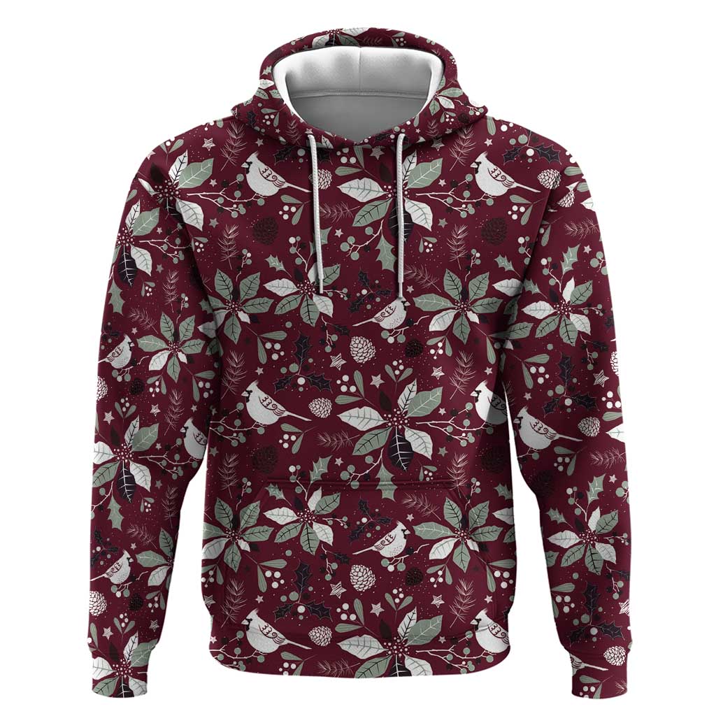 Cardinal Christmas Wine Red Hoodie Xmas Pattern LT01