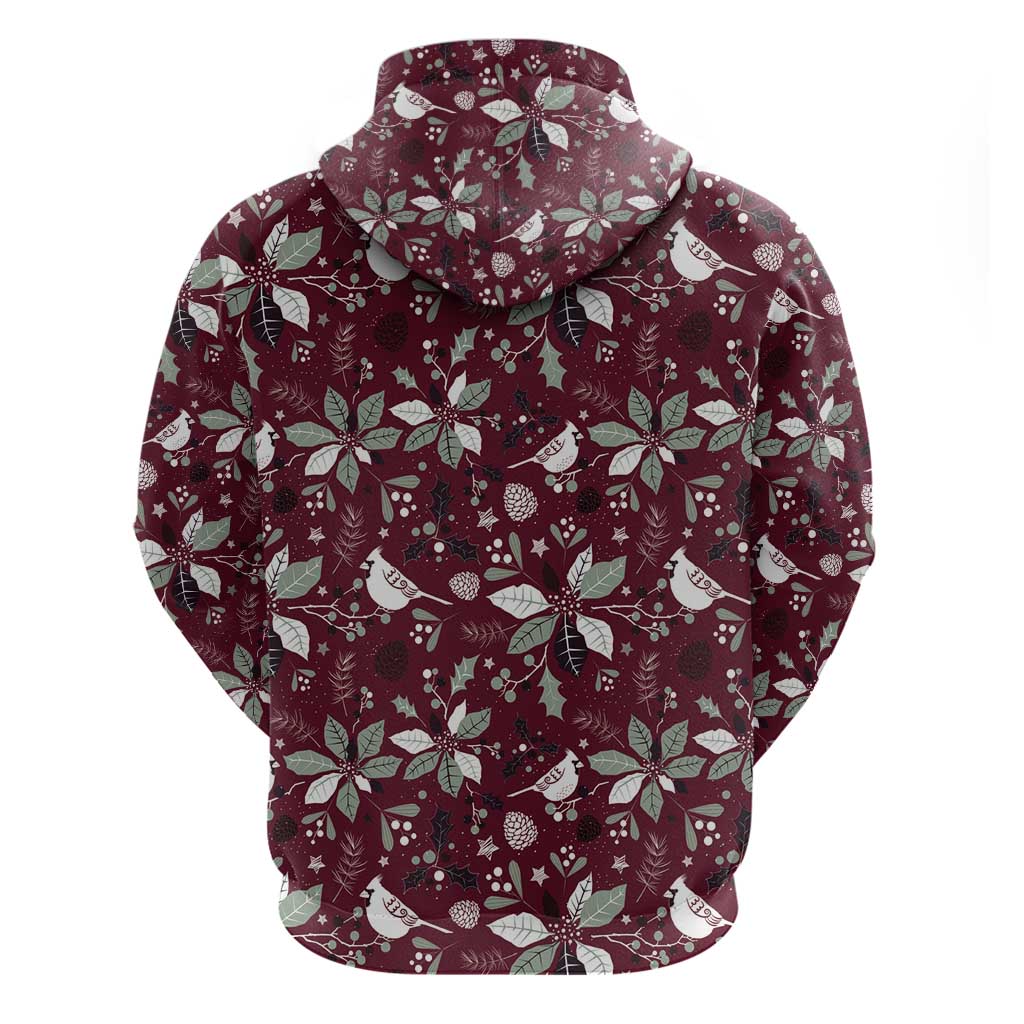 Cardinal Christmas Wine Red Hoodie Xmas Pattern LT01