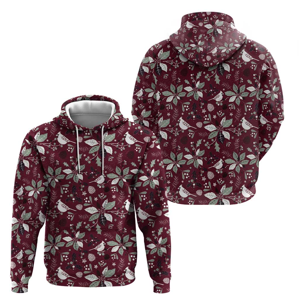 Cardinal Christmas Wine Red Hoodie Xmas Pattern LT01