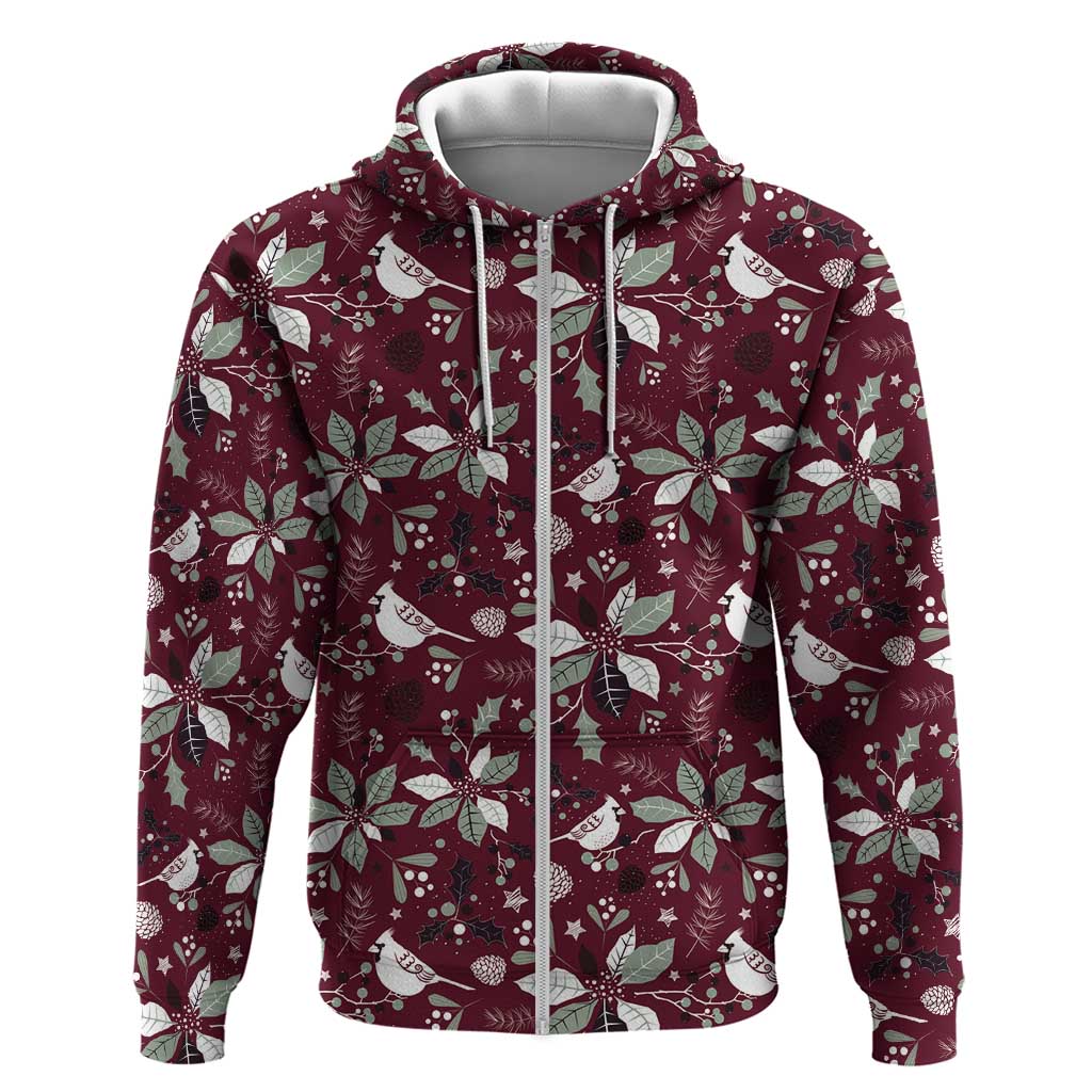 Cardinal Christmas Wine Red Hoodie Xmas Pattern LT01