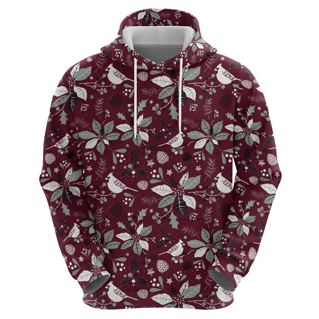 Cardinal Christmas Wine Red Hoodie Xmas Pattern LT01