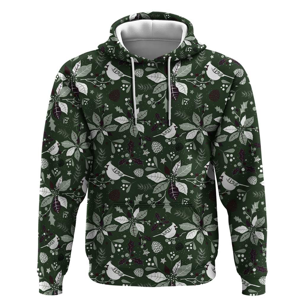 Cardinal Christmas Green Hoodie Xmas Pattern LT01