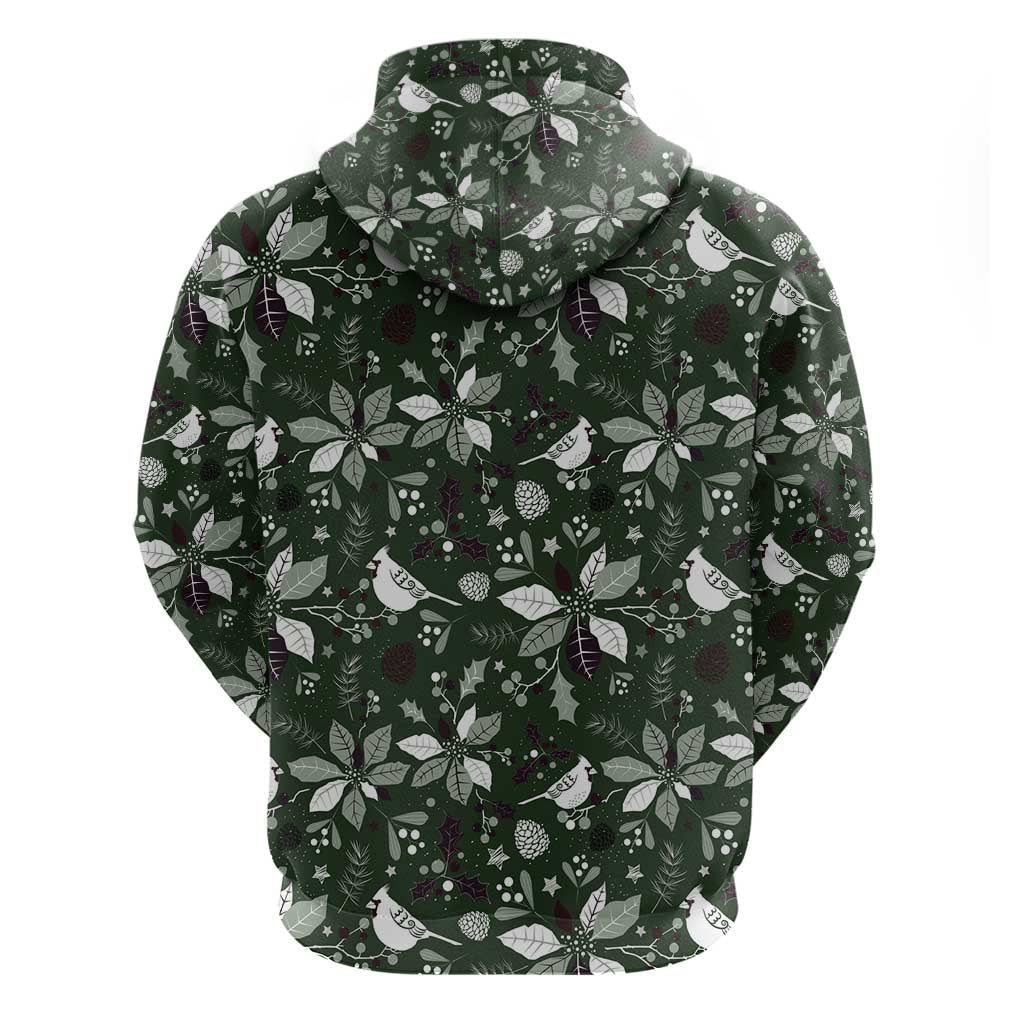 Cardinal Christmas Green Hoodie Xmas Pattern LT01