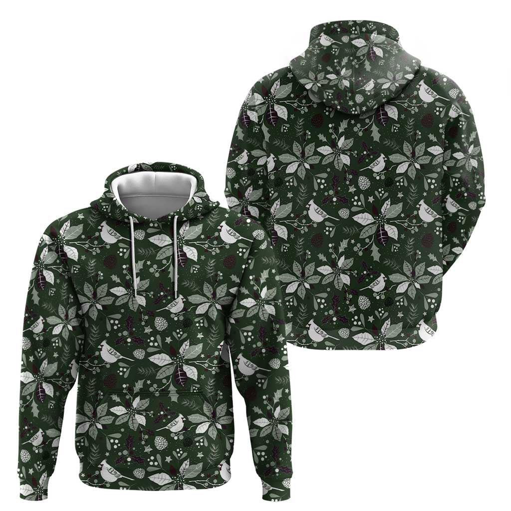 Cardinal Christmas Green Hoodie Xmas Pattern LT01