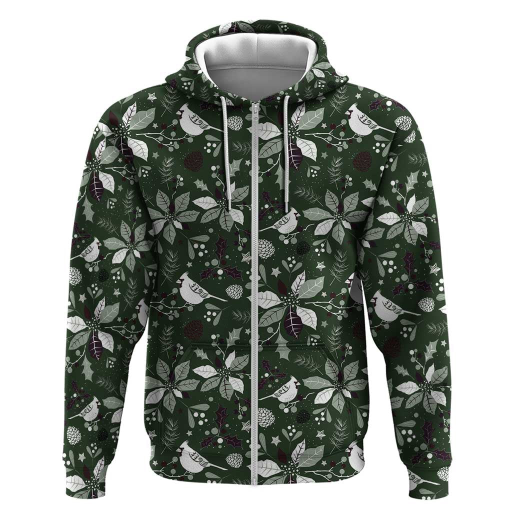Cardinal Christmas Green Hoodie Xmas Pattern LT01