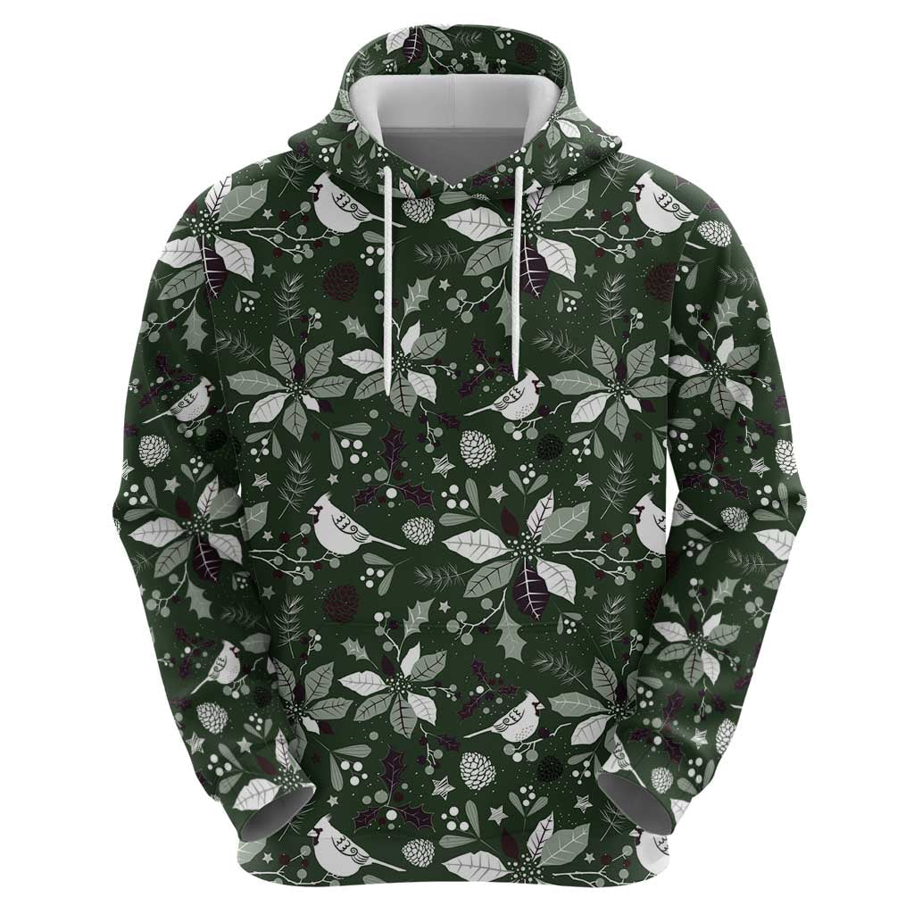 Cardinal Christmas Green Hoodie Xmas Pattern LT01