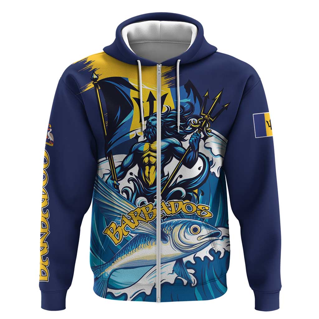 Personalized Barbados God Of The Sea Hoodie Bajan Flying Fish Special Version LT01