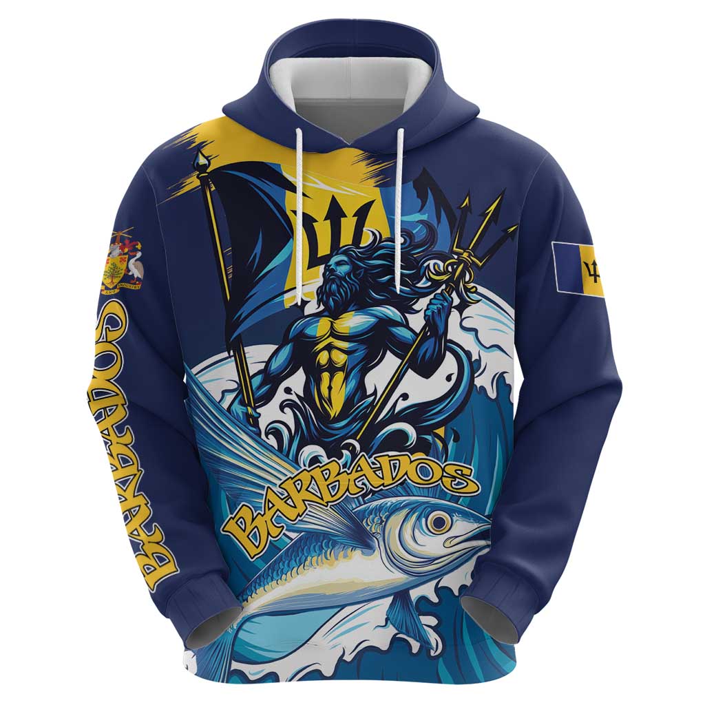 Personalized Barbados God Of The Sea Hoodie Bajan Flying Fish Special Version LT01