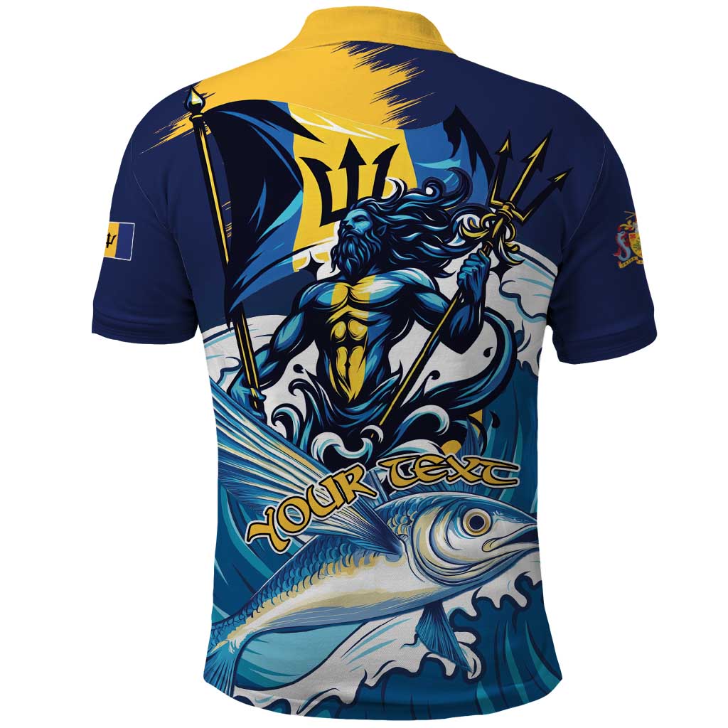 Personalized Barbados God Of The Sea Polo Shirt Bajan Flying Fish Special Version LT01