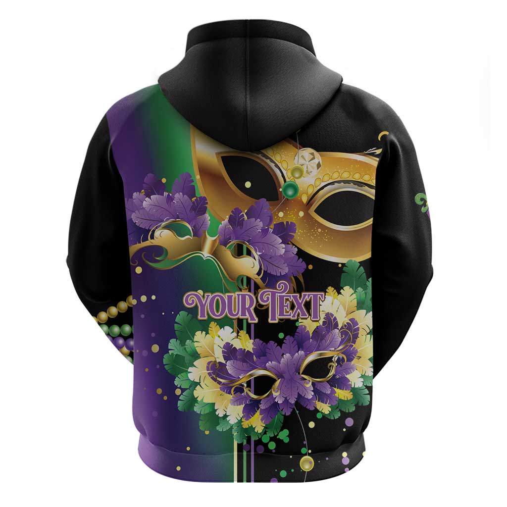 Personalized Mardi Gras Hoodie Carnival Feathers Masks LT01