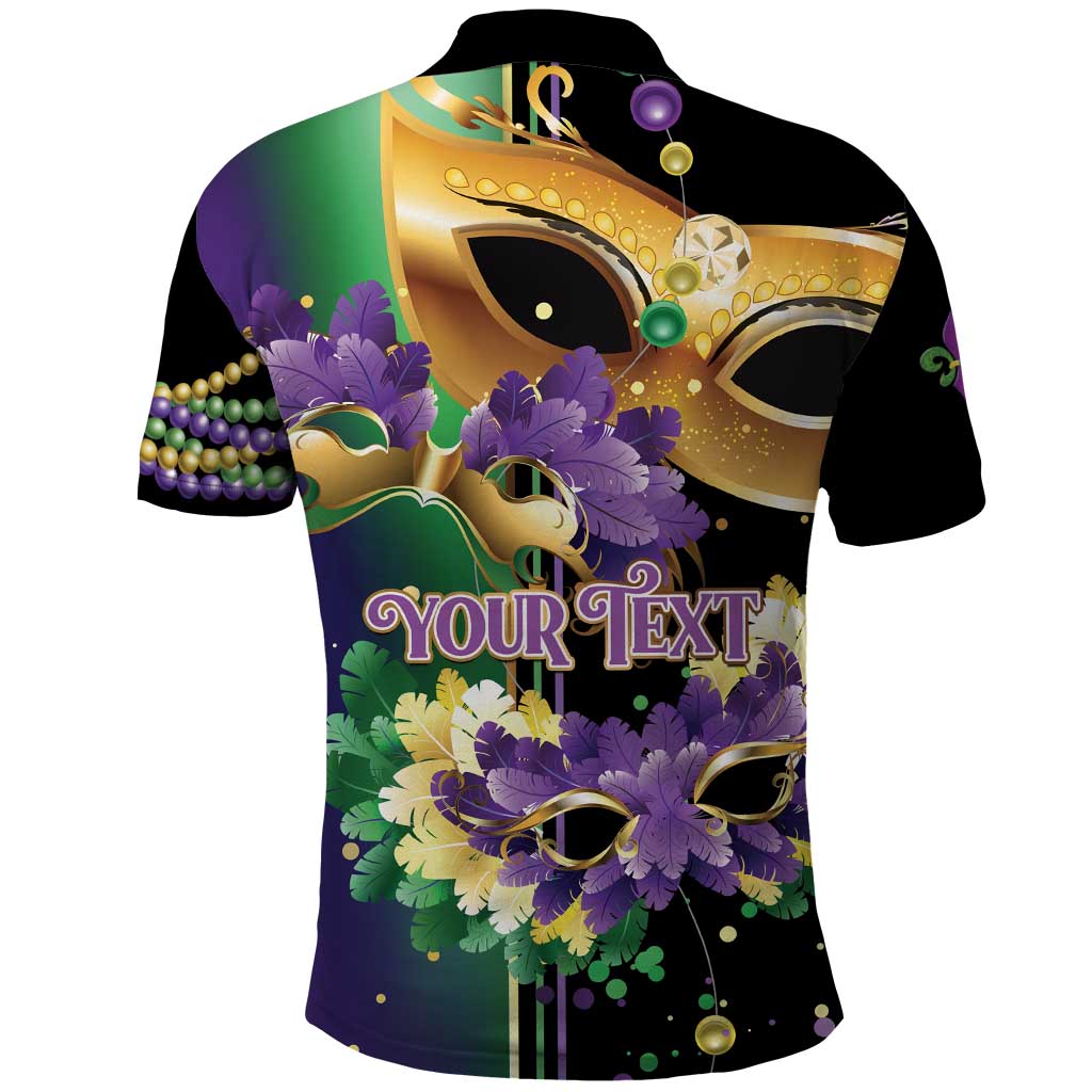 Personalized Mardi Gras Polo Shirt Carnival Feathers Masks LT01