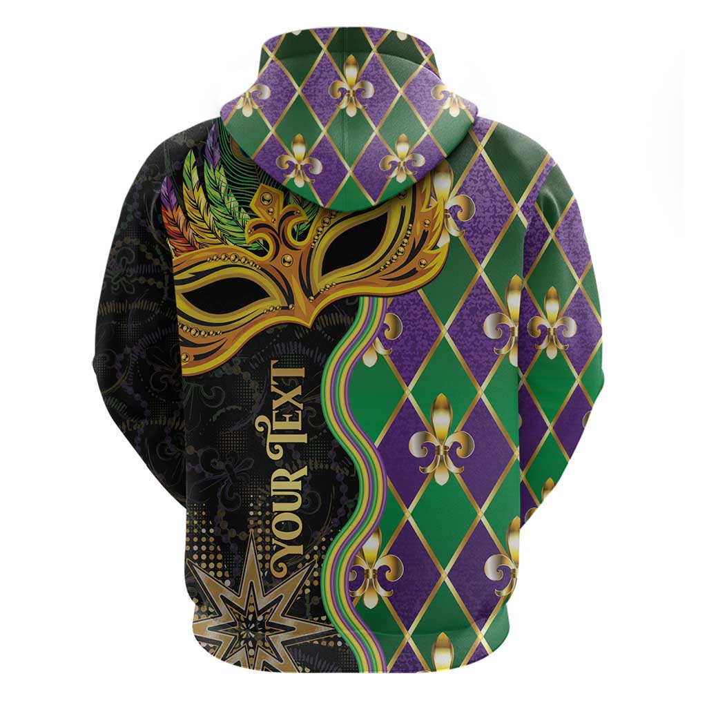 Personalized Mardi Gras Hoodie Gold Mask Unique Style LT01