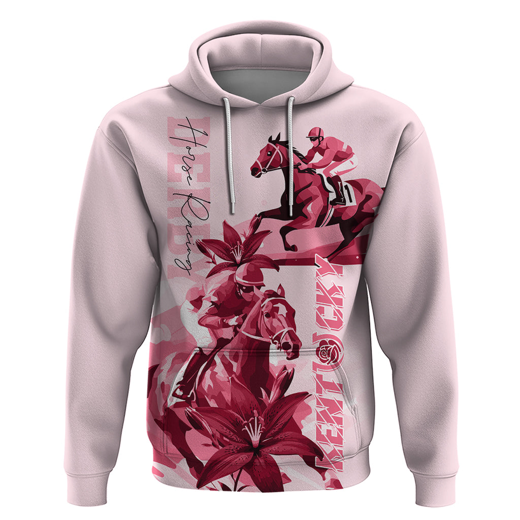 Kentucky Hoodie Horse Racing Lily Stargazer Pink Version LT01